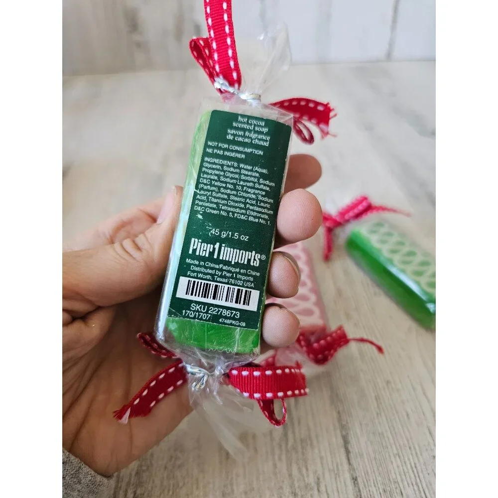 Pier 1 hot cocoa scented soap candy‎ Xmas decor fragrance 1.5 oz set lot